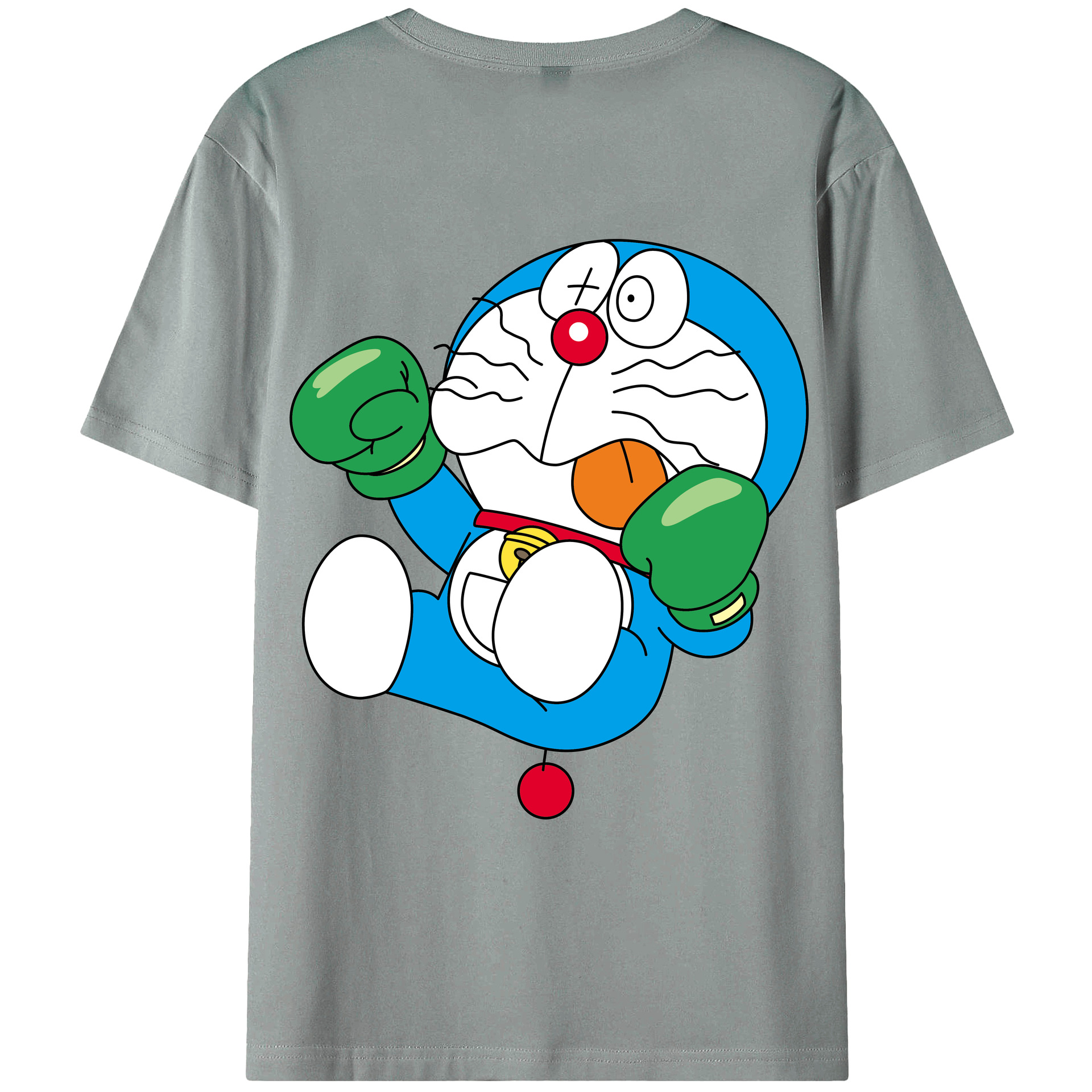 （画像用） ドラえもん Doraemon 綿100％ メンズ半袖Tシャツ（バックプリント） 通気性